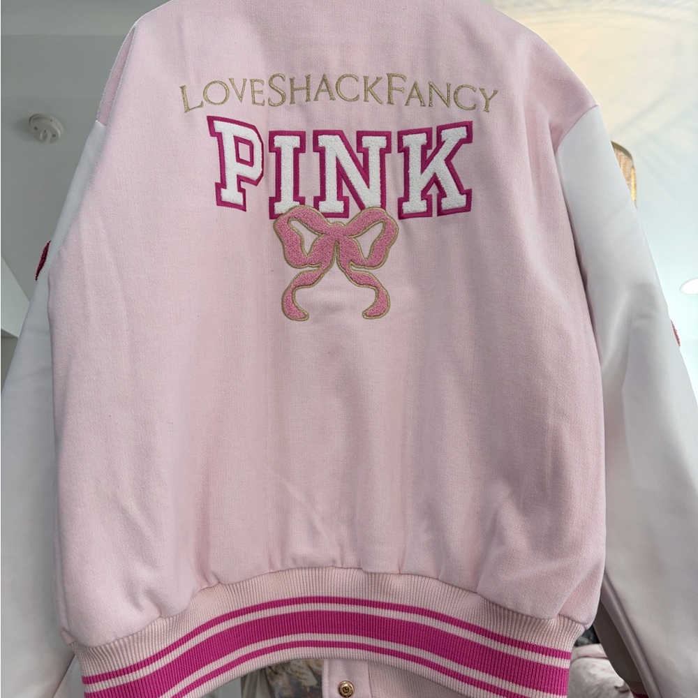 LoveShackFancy Pink Varsity Jacket - image 6